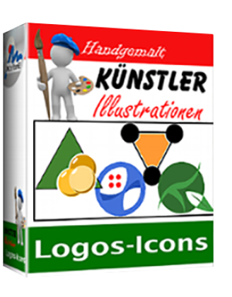 Künstler-Illustrationen - Logos und Icons